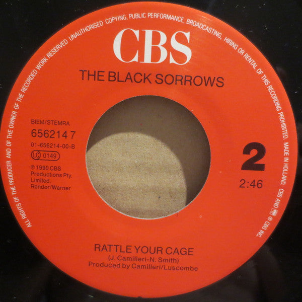 The Black Sorrows : Harley + Rose (7", Single)