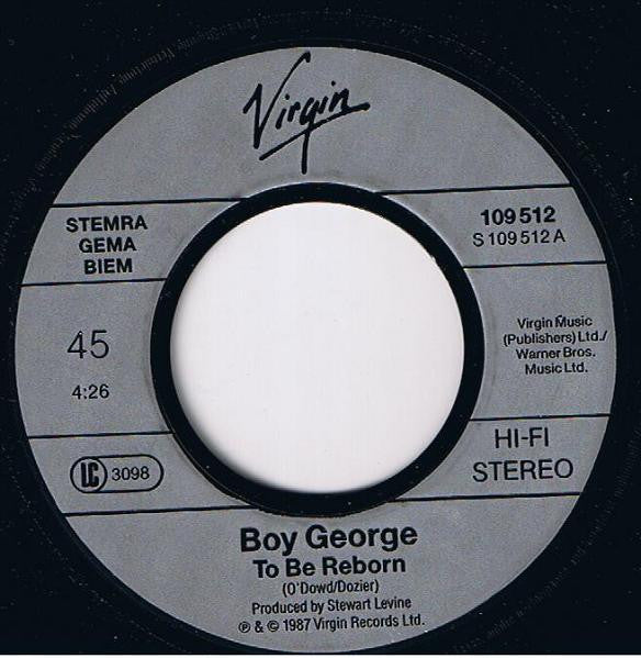 Boy George : To Be Reborn (7", Single)