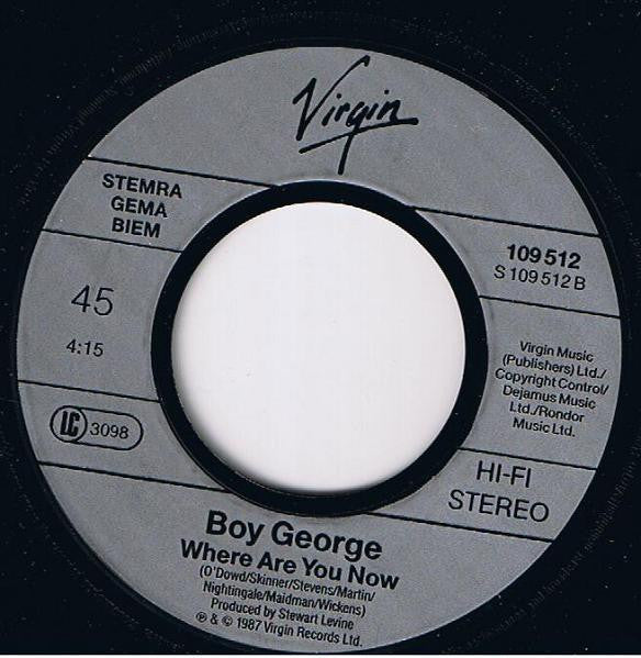Boy George : To Be Reborn (7", Single)
