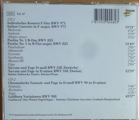 Johann Sebastian Bach : Italienisches Konzert. Goldberg Variationen (2xCD, Comp)