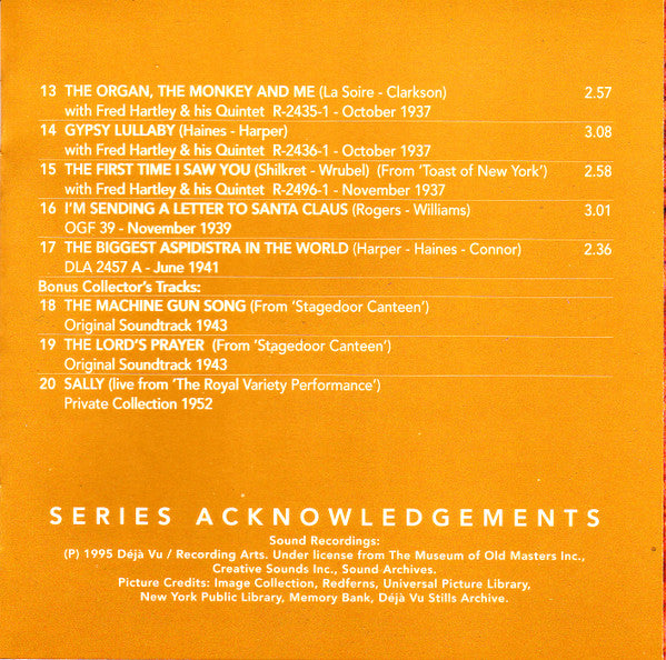 Gracie Fields : Deja Vu Vintage (CD, Comp)