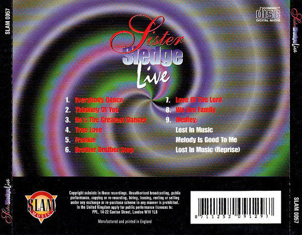 Sister Sledge : Live (CD, Album)