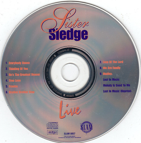 Sister Sledge : Live (CD, Album)