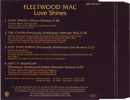 Fleetwood Mac : Love Shines (CD, Single)