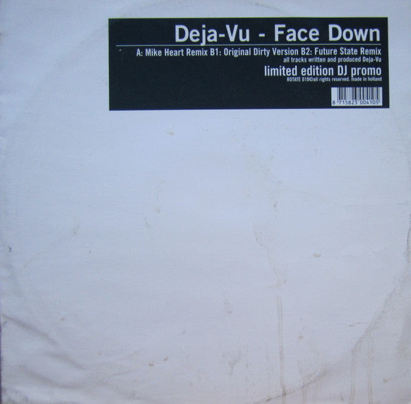 Deja-Vu : Face Down (12", Ltd, Promo)