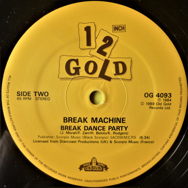 Break Machine : Street Dance / Break Dance Party (12")