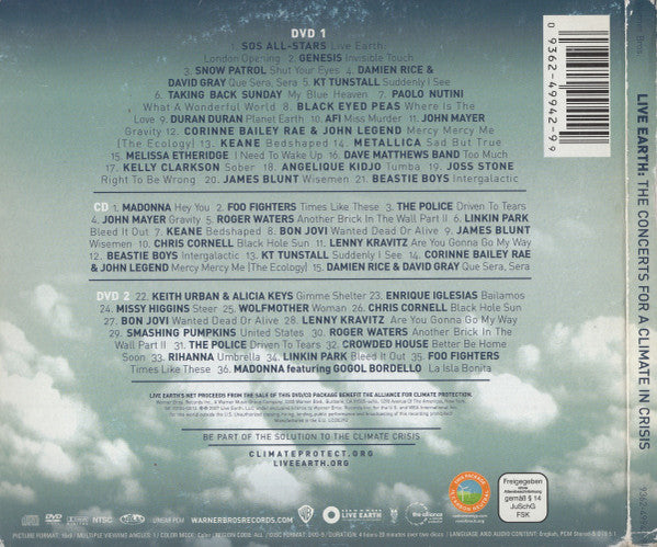 Various : Live Earth: The Concerts For A Climate In Crisis (CD, Album + 2xDVD-V, NTSC)