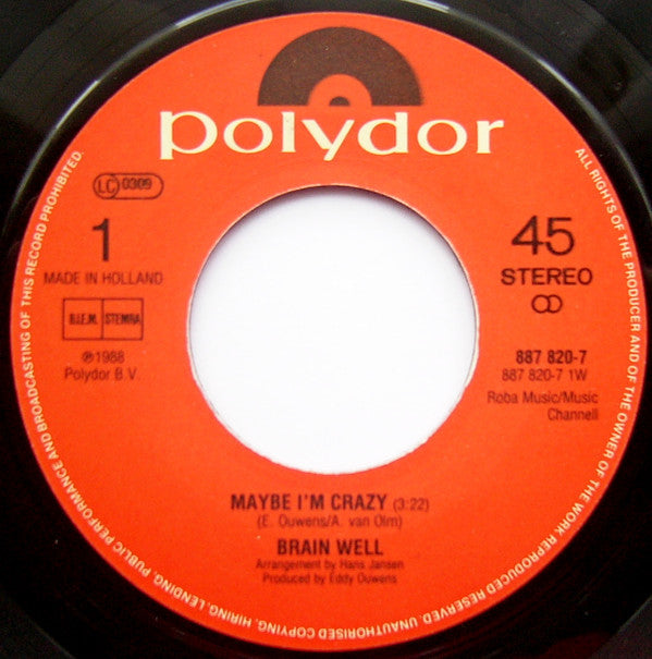 Brian Well : Maybe I'm Crazy (7")