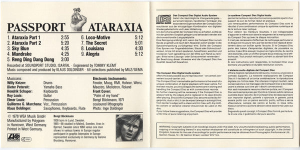 Passport (2) : Ataraxia (CD, Album, RE, Tar)