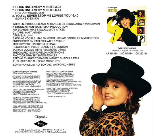 Sonia : Counting Every Minute (CD, Maxi)