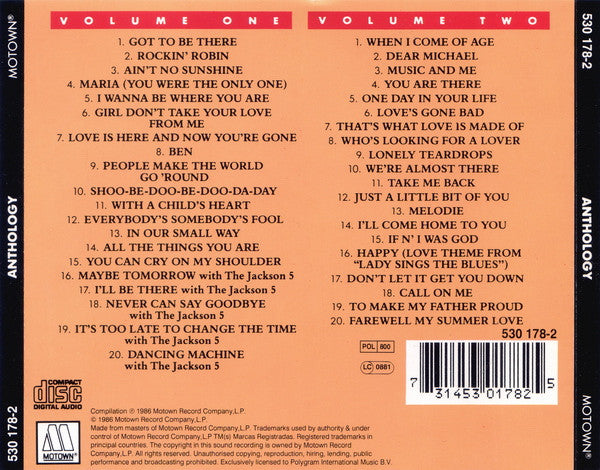 Michael Jackson : Anthology (2xCD, Comp, RE)