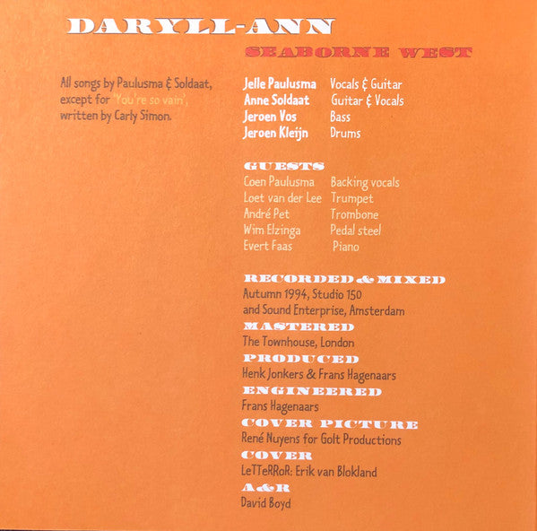 Daryll-Ann : Seaborne West (CD, Album)