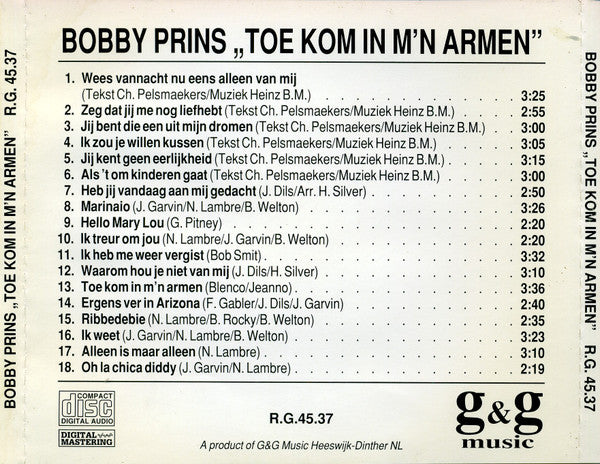 Bobby Prins : Toe Kom In M'n Armen (CD)