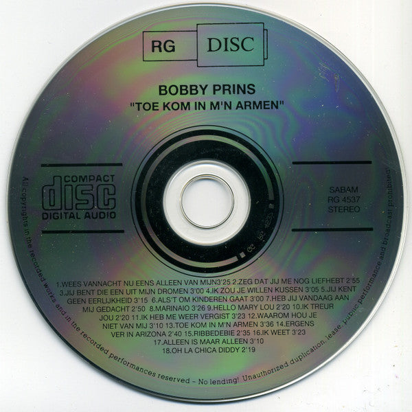 Bobby Prins : Toe Kom In M'n Armen (CD)