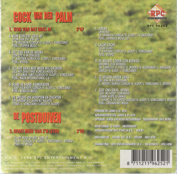Cock van der Palm : Kom Van Dat Gras Af (CD, Single, Car)