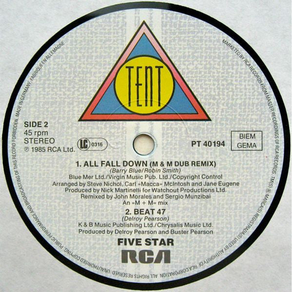 Five Star : Let Me Be The One (12", Maxi)