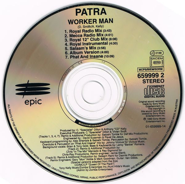 Patra : Worker Man (CD, Maxi)