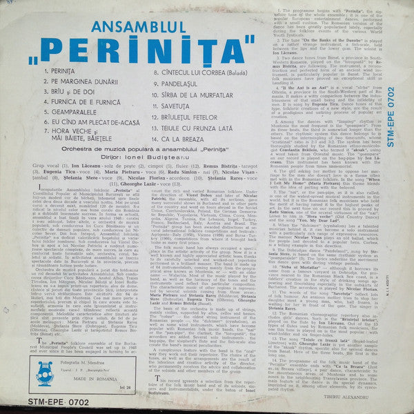 Orchestra Perinița : Ansamblul „Perinița” (LP, Album)