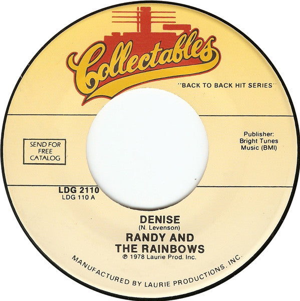 Randy & The Rainbows / The Four Pennies (3) : Denise / My Block (7", RE)