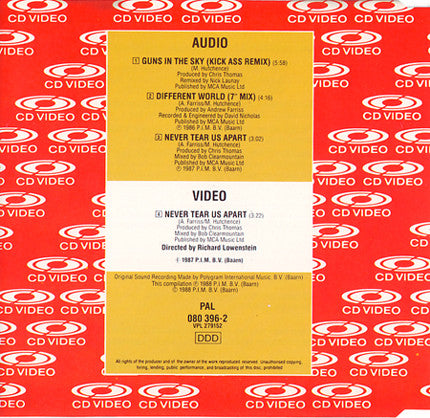 INXS : Never Tear Us Apart (CDV, 5", Single, PAL)