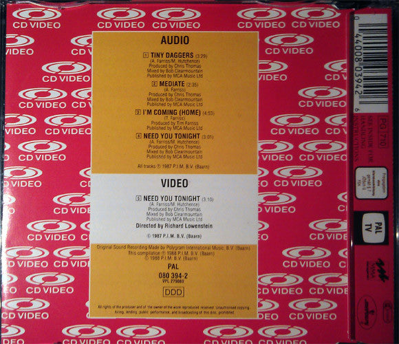 INXS : Need You Tonight (CDV, 5", Single, PAL)