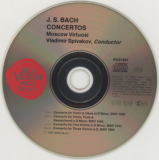 Johann Sebastian Bach - Vladimir Spivakov · Moscow Virtuosi : Concertos (BWV 1043, 1044, 1060, 1064) (CD)
