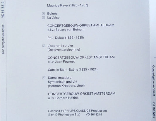 Maurice Ravel, Paul Dukas, Camille Saint-Saëns, Concertgebouworkest : Ravel: Boléro, La Valse / Dukas: L'Apprenti Sorcier / Saint-Saëns: Danse Macabre (CD, Comp, RE)
