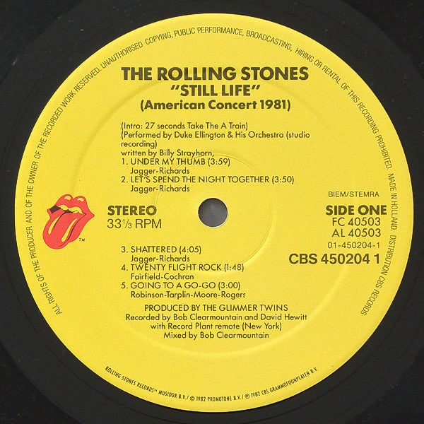 The Rolling Stones : Still Life (American Concert 1981) (LP, Album, RE, 261)