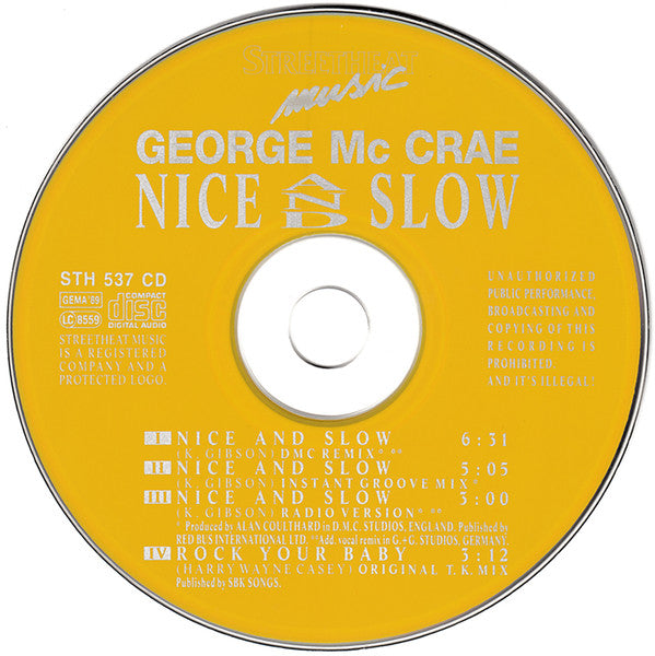 George McCrae : Nice And Slow (DMC Remix) (CD, Maxi)