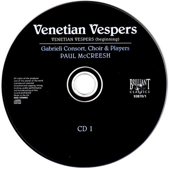 Gabrieli Consort, Paul McCreesh : Venetian Vespers (5xCD + Box, Comp)