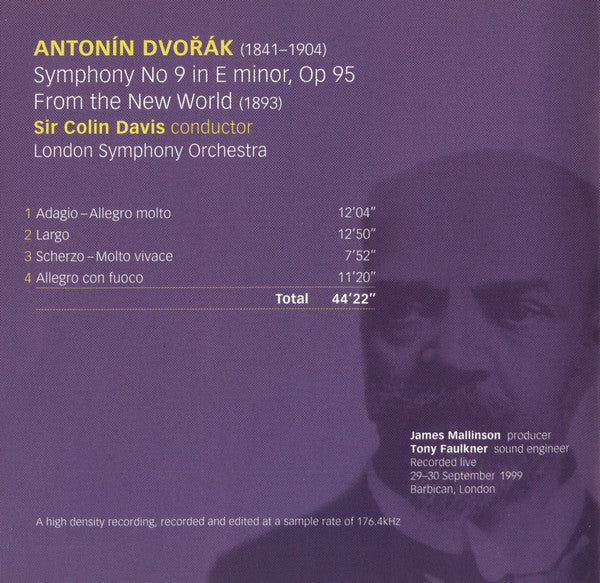 Antonín Dvořák - Sir Colin Davis, London Symphony Orchestra : Symphony No 9 (CD, Album)