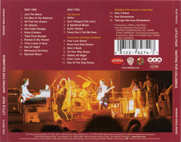 Little Feat : Waiting For Columbus (2xCD, Album, RE, RM, O-c)