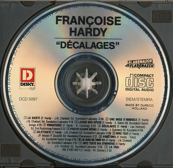 Françoise Hardy : Décalages + Bonus • 2 Titres (CD, Album)