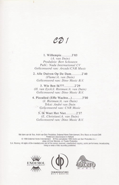 André van Duin : De Typetjes Van André Deel 1 (VHS, Comp)