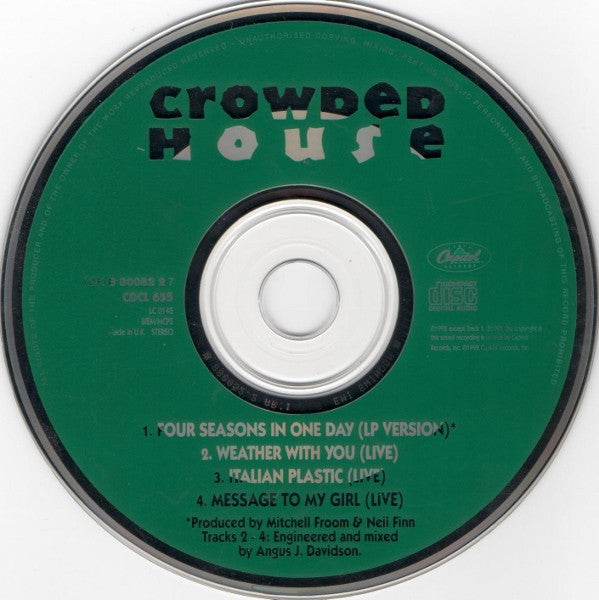 Crowded House : Four Seasons In One Day (CD, Single)