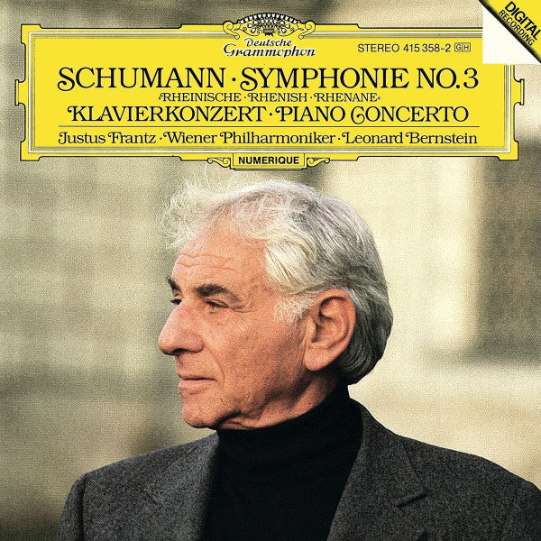 Robert Schumann, Justus Frantz, Wiener Philharmoniker, Leonard Bernstein : Symphonie No. 3 »Rheinische = Rhenish = Rhenane« • Klavierkonzert = Piano Concerto (CD, Album, Pol)