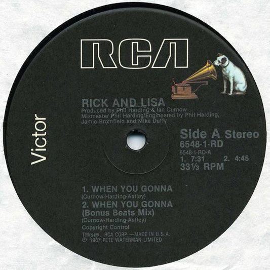 Rick Astley And Lisa Fabien : When You Gonna (12")