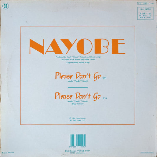 Nayobe : Please Don't Go (12", Maxi)