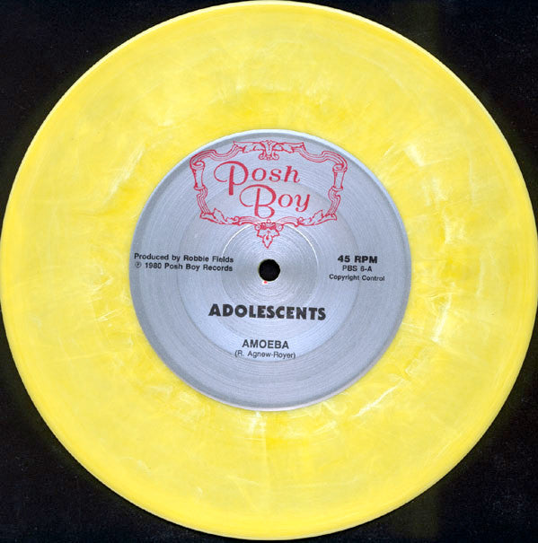 Adolescents : Amoeba (7", S/Sided, Etch, Ltd, Yel)