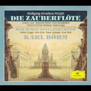 Karl Böhm, Berliner Philharmoniker, RIAS-Kammerchor, Arleen Auger, Evelyn Lear, Roberta Peters, Reri Grist, Fritz Wunderlich, Dietrich Fischer-Dieskau, Franz Crass, Peter Schreier, Kurt Moll, Wolfgang Amadeus Mozart : Die Zauberflöte / Der Schauspieldirektor (3xCD, Comp, RE)