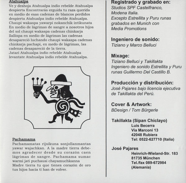 Takillakta : Atahualpa Sipan (CD, Album)