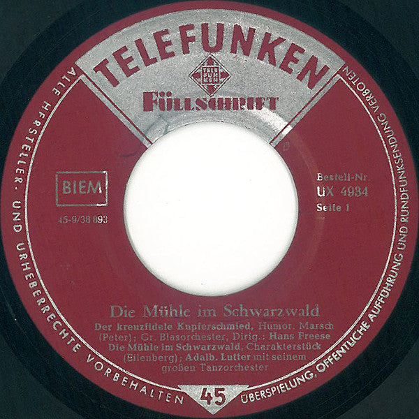 Various : Die Mühle Im Schwarzwald (7", EP, Mono, Ora)