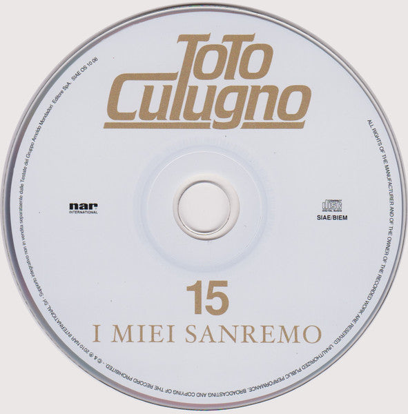 Toto Cutugno : 15 I Miei Sanremo  (CD, Comp + DVD-V, M/Print)