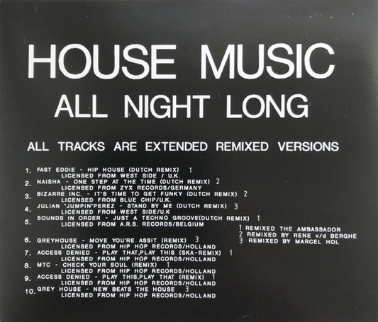 Various : House Music All Night Long (CD, Comp)