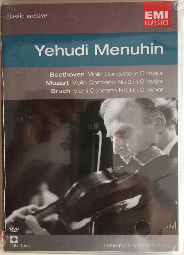 Yehudi Menuhin - Ludwig van Beethoven, Wolfgang Amadeus Mozart, Max Bruch : Violin Concerto In D Major, Violin Concerto No.3 In G Major, Violin Concerto No.1 In G Minor (DVD-V, Comp, Mono, Copy Prot., PAL)