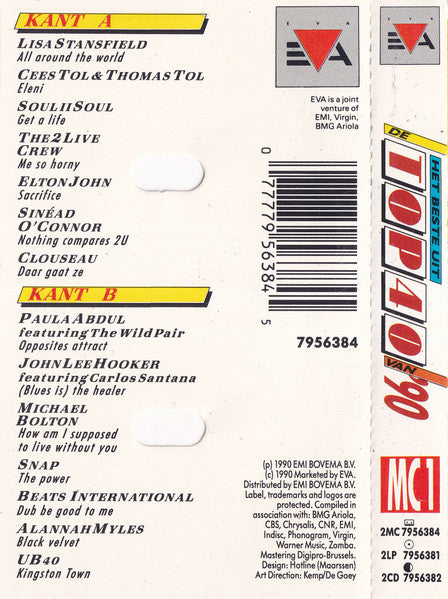 Various : Het Beste Uit De Top 40 Van '90 (2xCass, Comp)