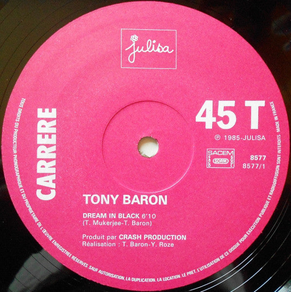 Tony Baron : Dream In Black (12", Maxi)