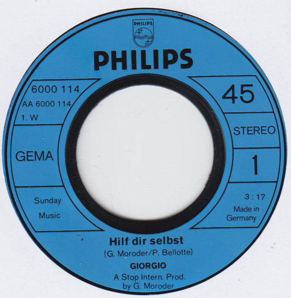 Giorgio Moroder : Hilf Dir Selbst (7", Single)