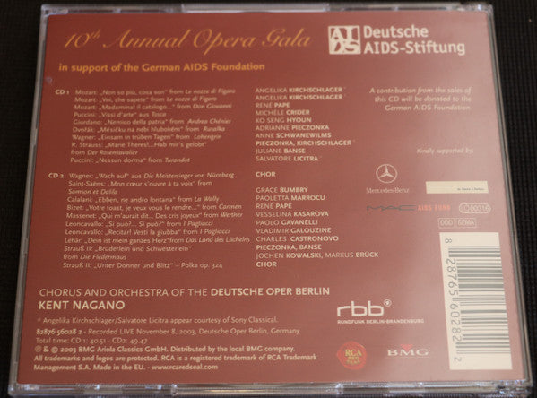 Various, Chor der Deutschen Oper Berlin, Orchester Der Deutschen Oper Berlin, Kent Nagano : 10th Annual Opera Gala (2xCD, Album)