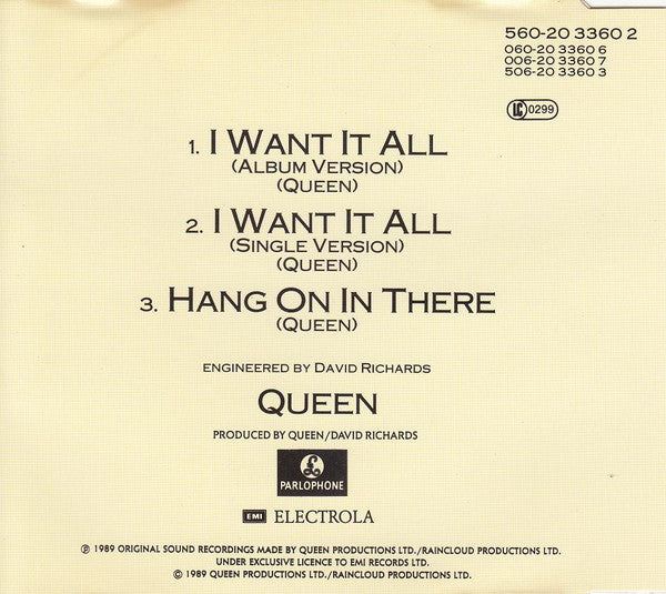 Queen : I Want It All (CD, Maxi)